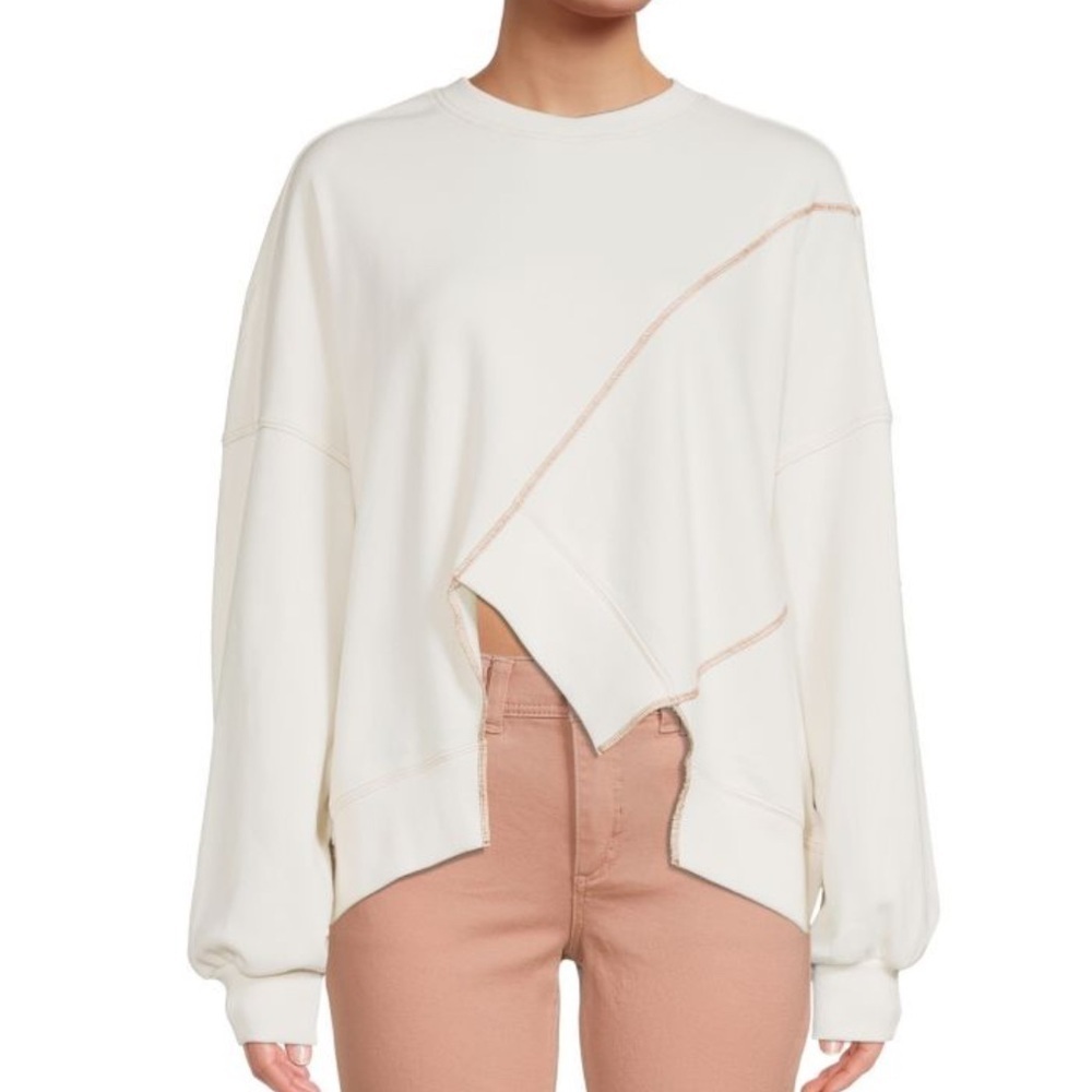 Pistola, Sarah asymmetric, cream sweatshirt